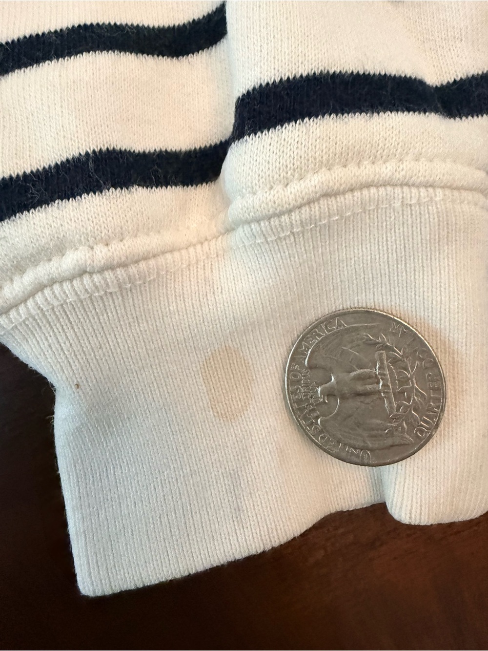 Sezane Amour Cafe Creme Striped Sweatshirt XS - Picture 7 of 8